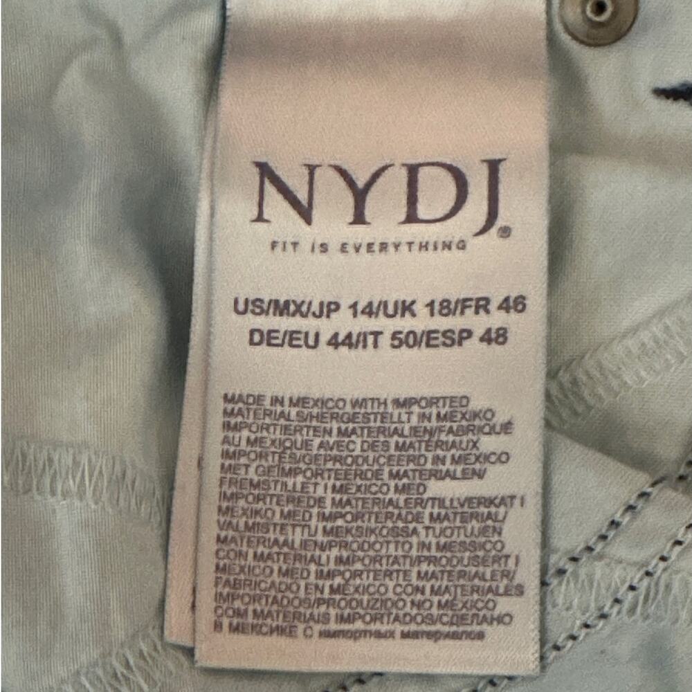NYDJ Marilyn Straight Leg Jeans Lift Tuck Technology Blue Denim Stretch Sz 14 - Picture 10 of 11